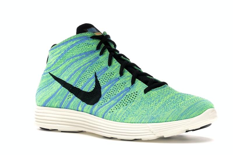 Nike Lunar Flyknit Chukka Blue Glow Volt