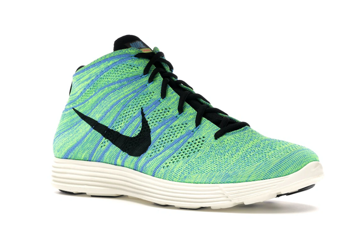 Nike Lunar Flyknit Chukka Blue Glow Volt