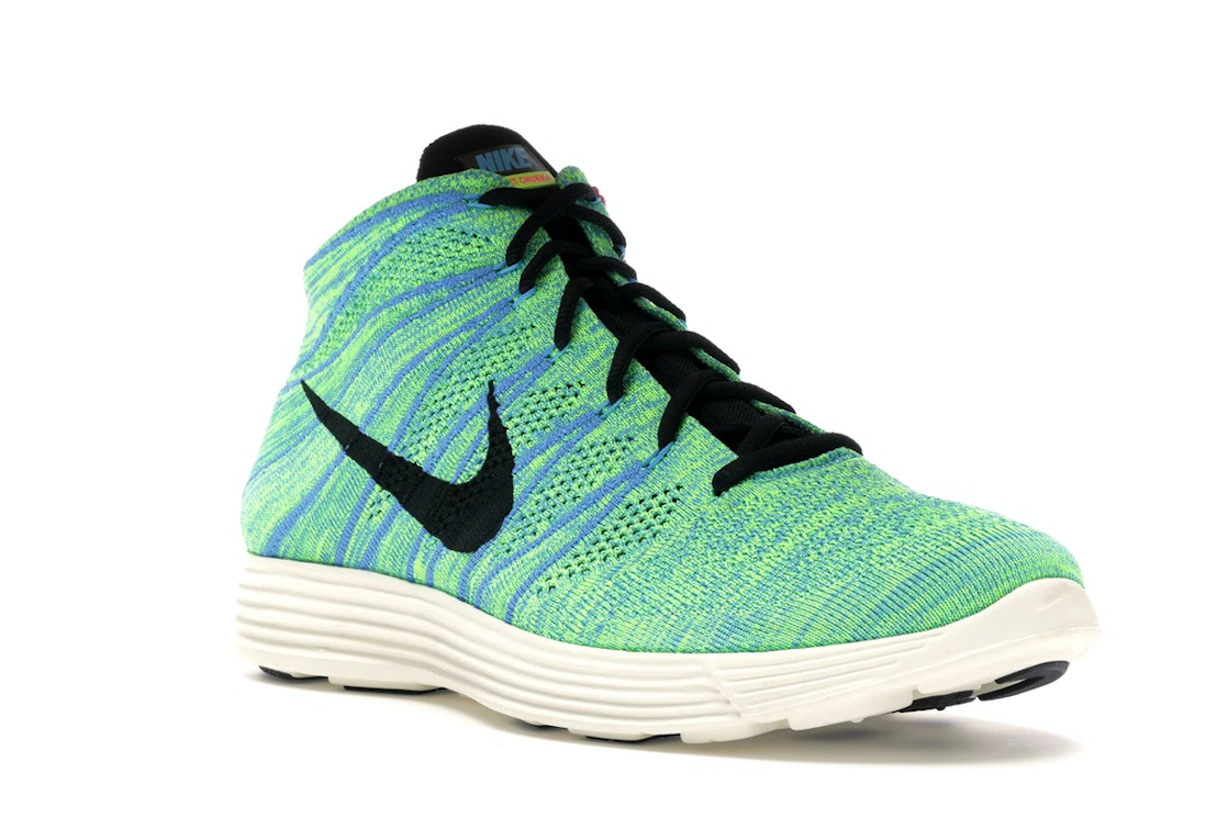 Nike Lunar Flyknit Chukka Blue Glow Volt
