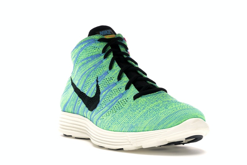Nike Lunar Flyknit Chukka Blue Glow Volt