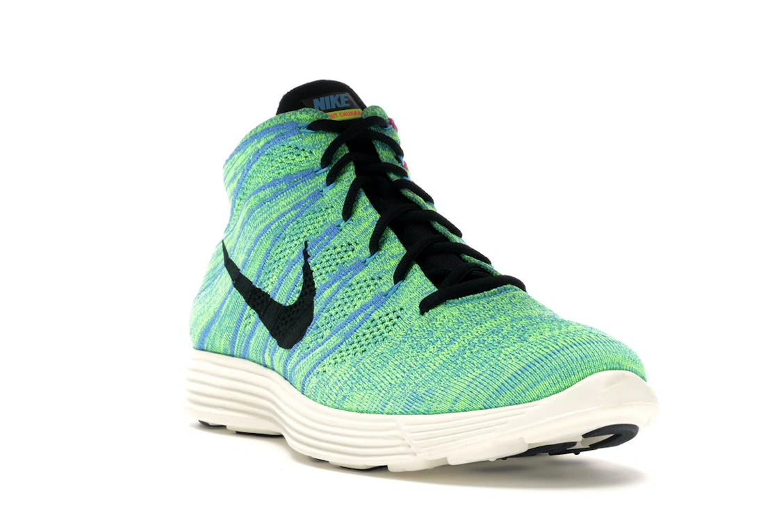 Nike Lunar Flyknit Chukka Blue Glow Volt