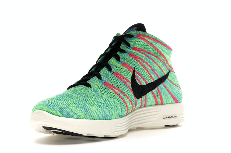Nike Lunar Flyknit Chukka Blue Glow Volt