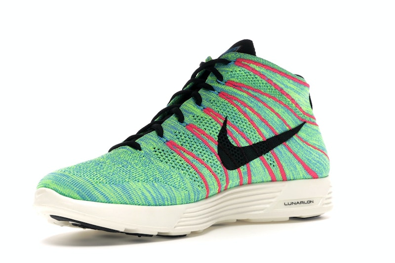 Nike Lunar Flyknit Chukka Blue Glow Volt