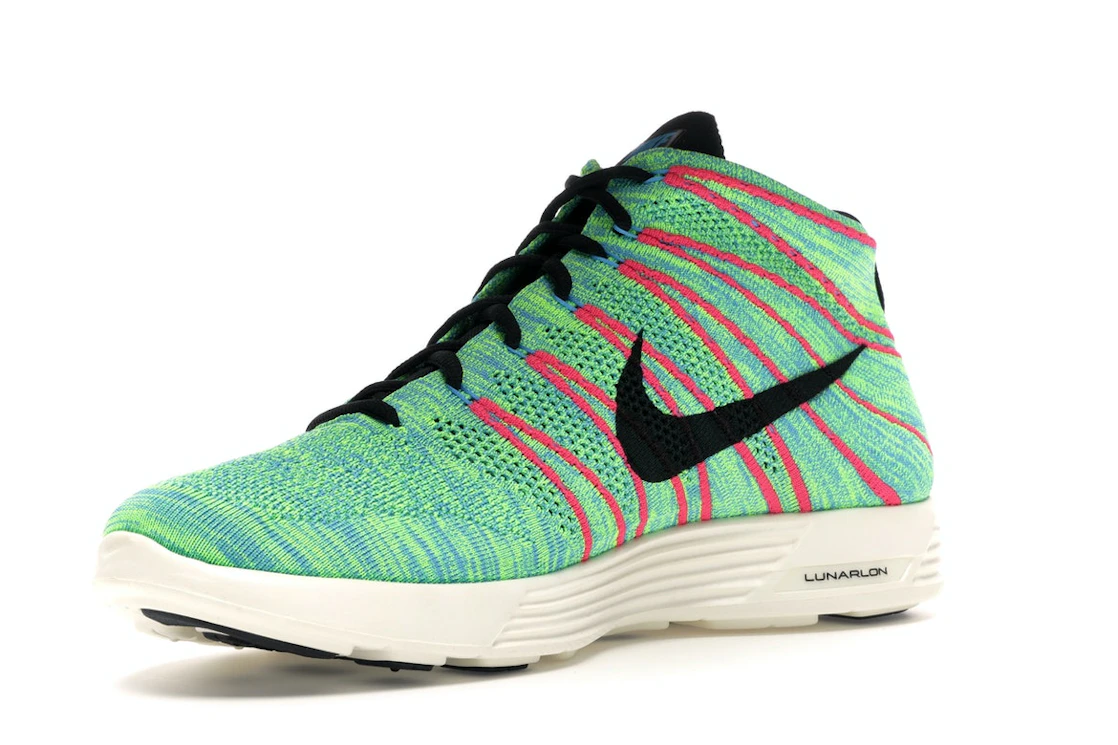 Nike Lunar Flyknit Chukka Blue Glow Volt