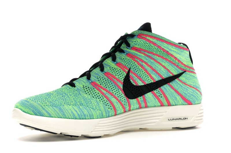 Nike Lunar Flyknit Chukka Blue Glow Volt