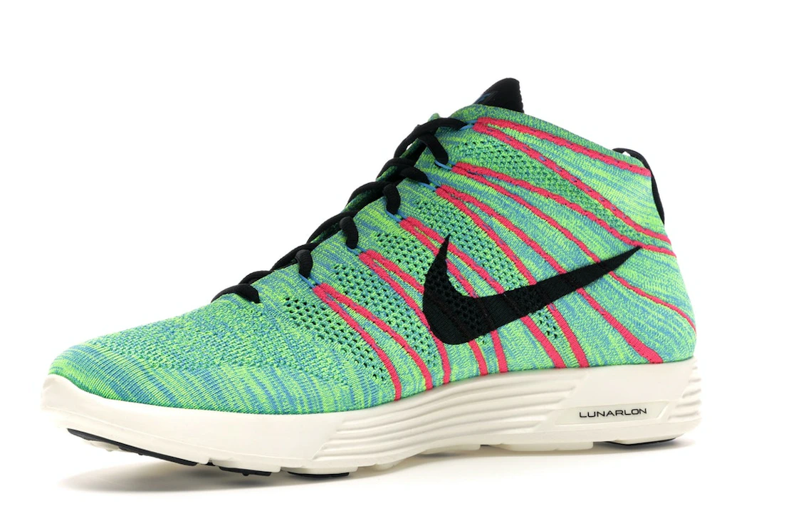 Nike Lunar Flyknit Chukka Blue Glow Volt