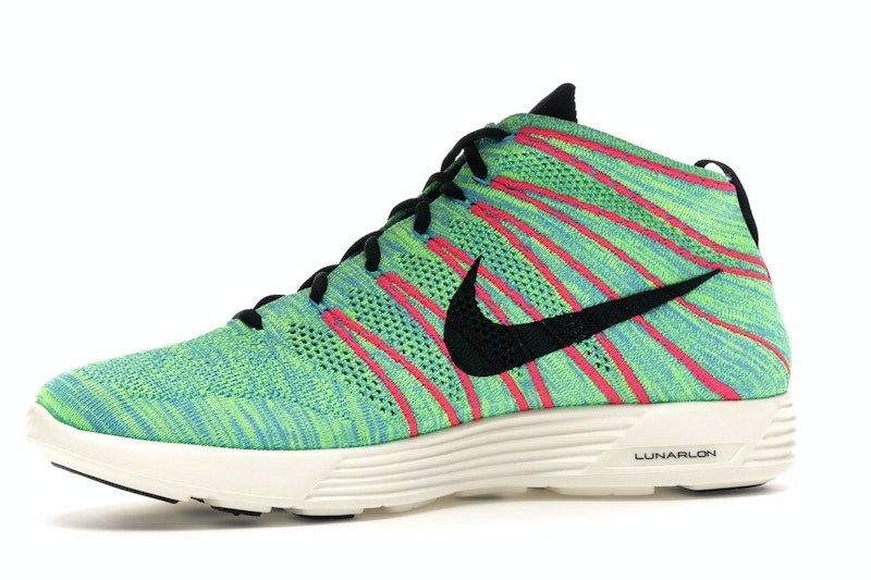 Nike Lunar Flyknit Chukka Blue Glow Volt