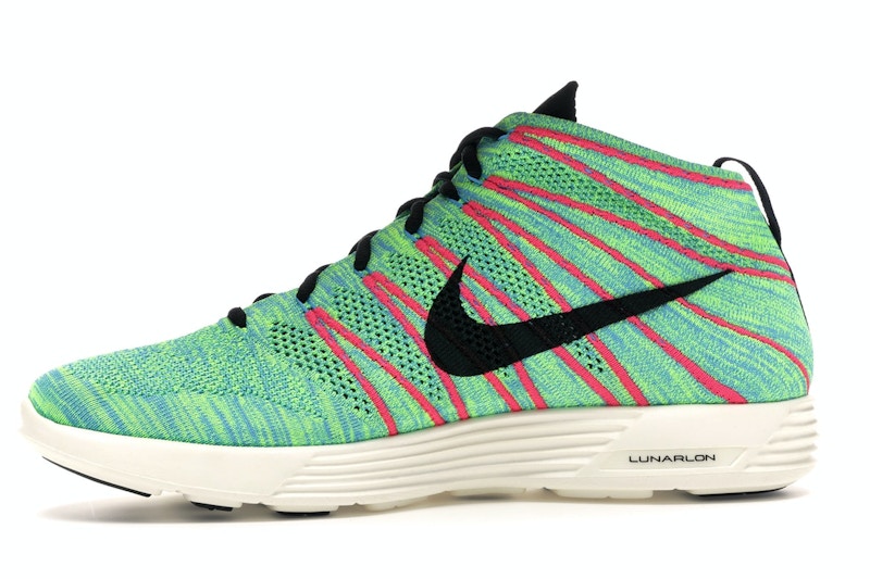 Nike Lunar Flyknit Chukka Blue Glow Volt