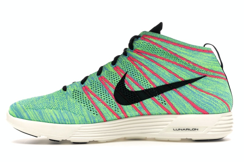 Nike Lunar Flyknit Chukka Blue Glow Volt