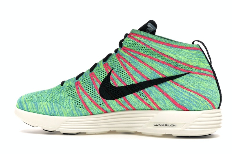 Nike Lunar Flyknit Chukka Blue Glow Volt