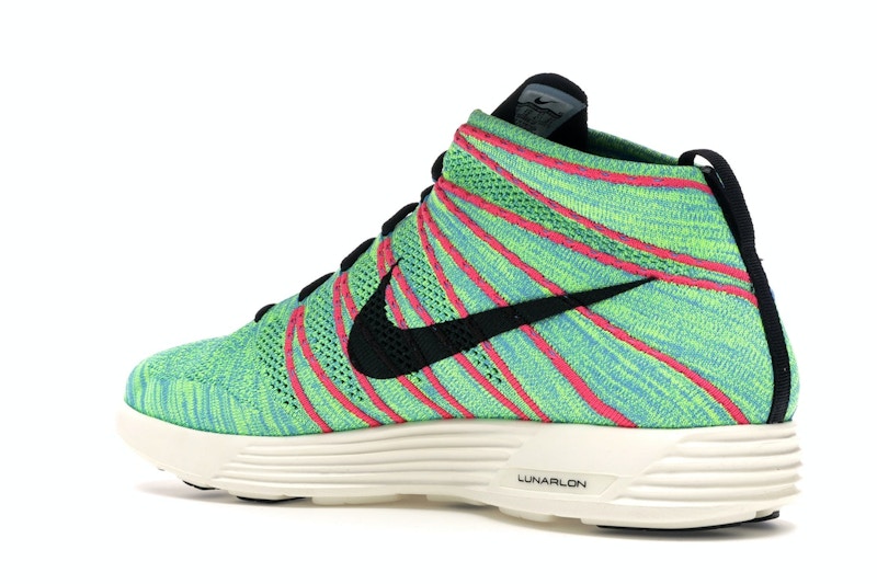 Nike Lunar Flyknit Chukka Blue Glow Volt