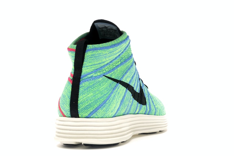 Nike Lunar Flyknit Chukka Blue Glow Volt