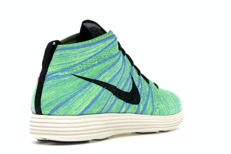 Nike Lunar Flyknit Chukka Blue Glow Volt