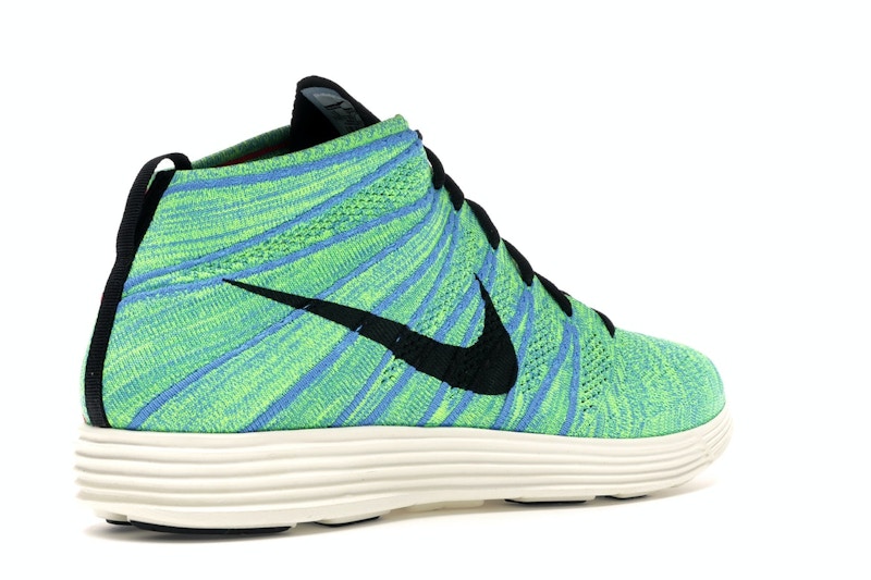 Nike Lunar Flyknit Chukka Blue Glow Volt