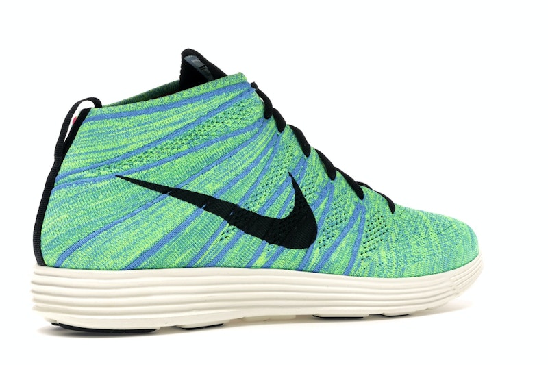 Nike Lunar Flyknit Chukka Blue Glow Volt