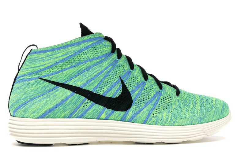 Nike Lunar Flyknit Chukka Blue Glow Volt