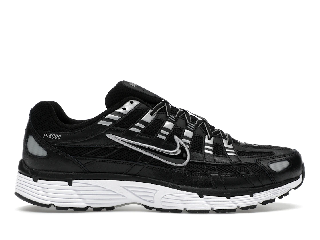 Nike P-6000 Black White Metallic Silver