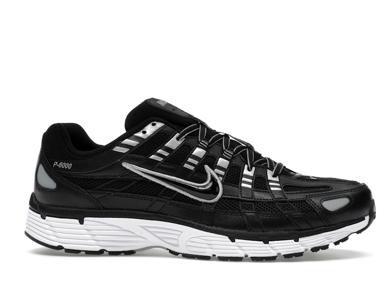 Nike P-6000 Black White Metallic Silver