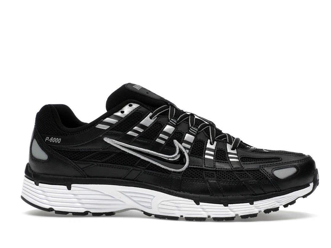 Nike P-6000 Black White Metallic Silver