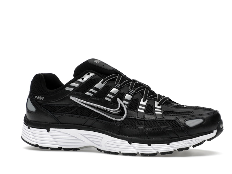 Nike P-6000 Black White Metallic Silver
