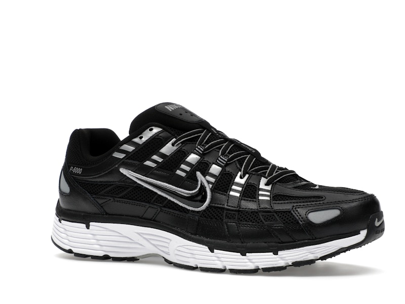 Nike P-6000 Black White Metallic Silver