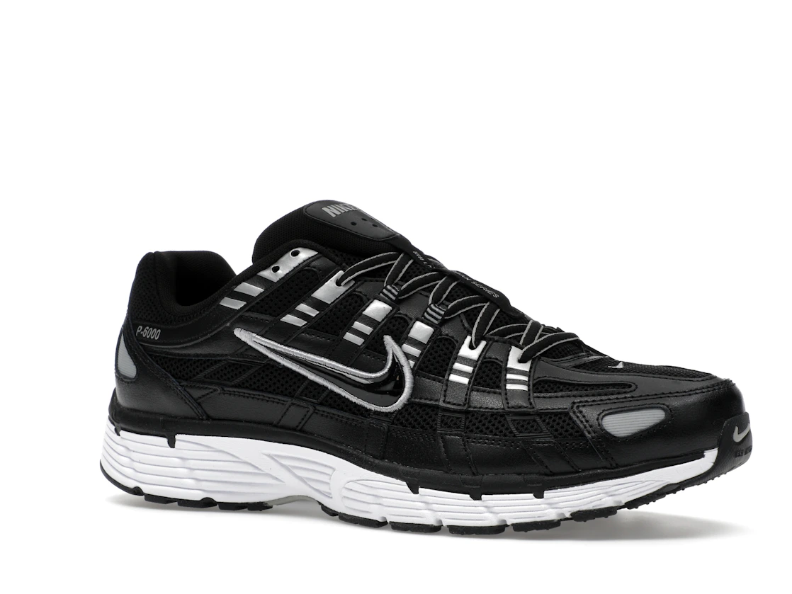 Nike P-6000 Black White Metallic Silver