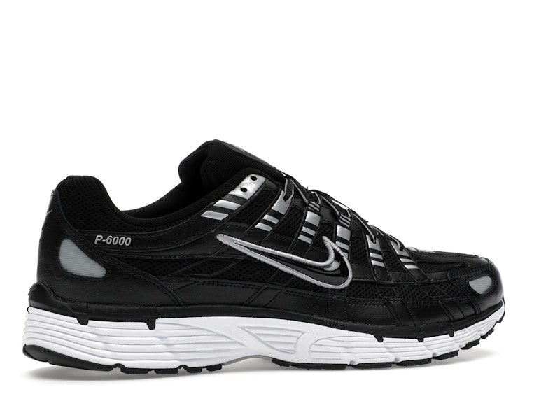 Nike P-6000 Black White Metallic Silver