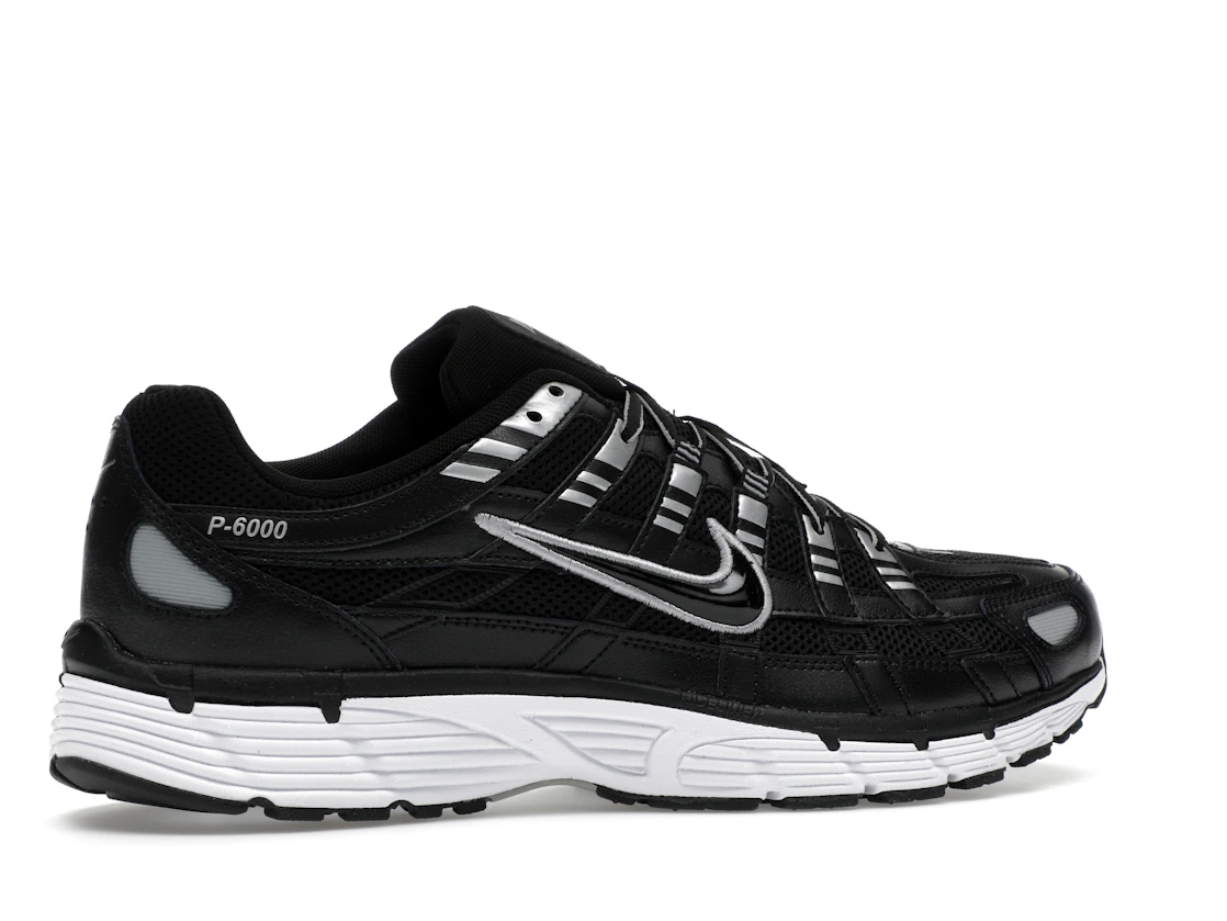 Nike P-6000 Black White Metallic Silver