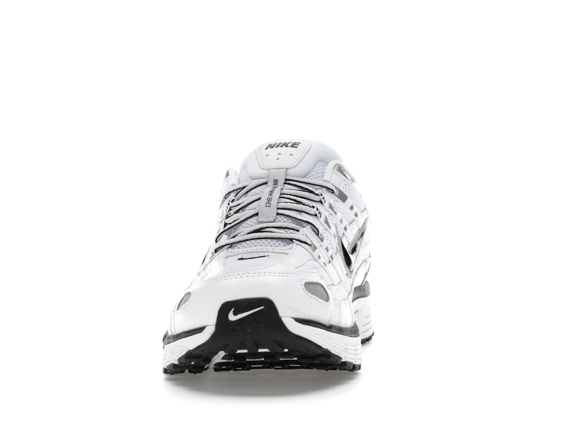 Nike P-6000 White Metallic Silver Black