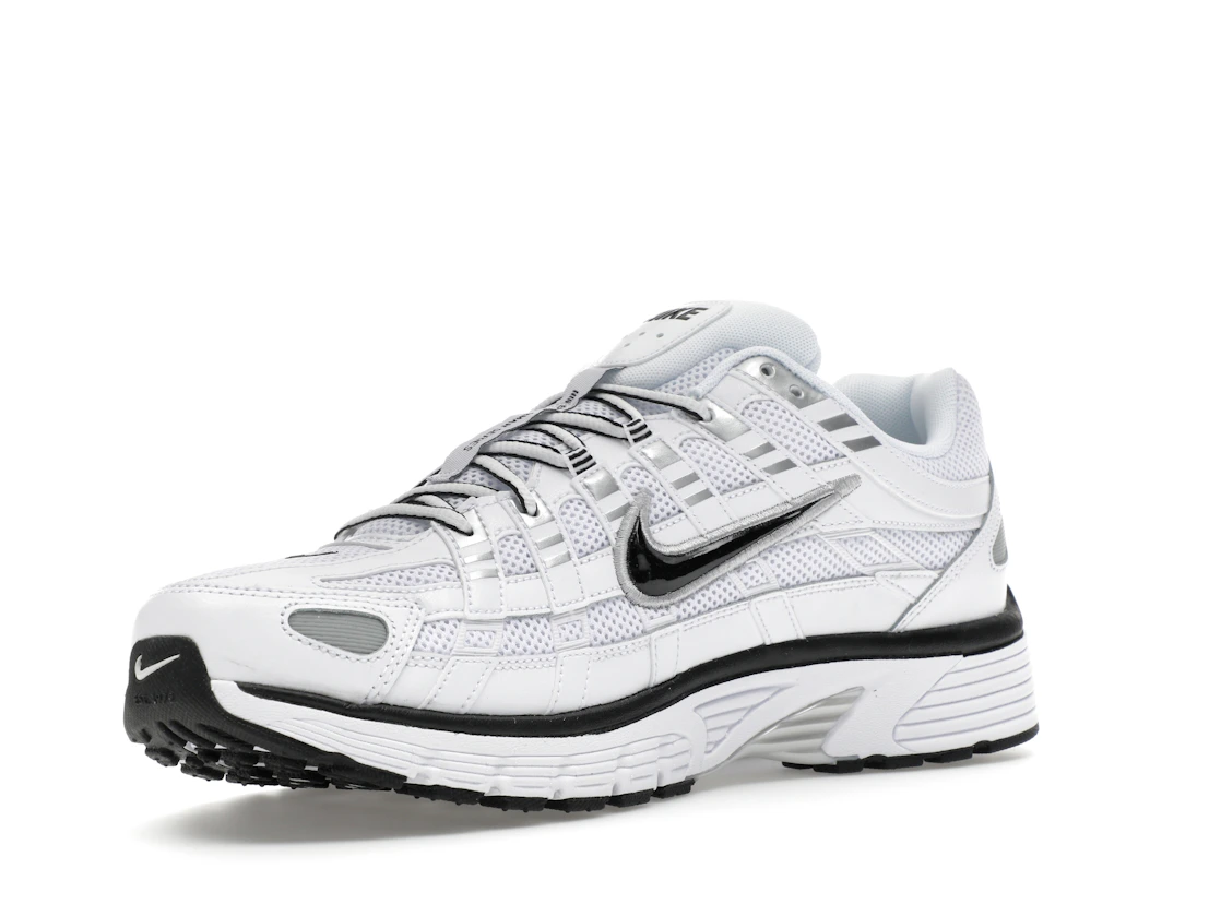 Nike P-6000 White Metallic Silver Black