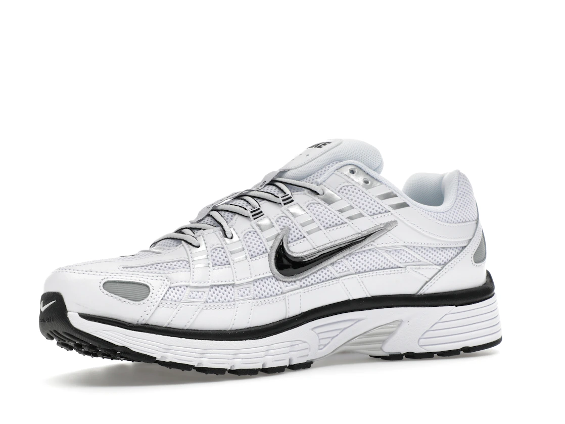 Nike P-6000 White Metallic Silver Black