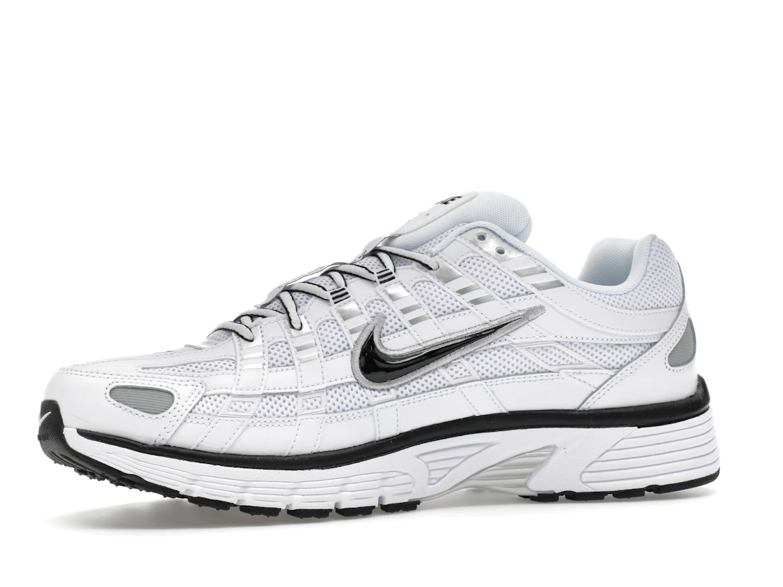 Nike P-6000 White Metallic Silver Black