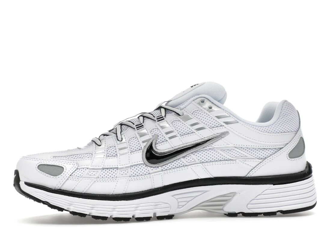 Nike P-6000 White Metallic Silver Black