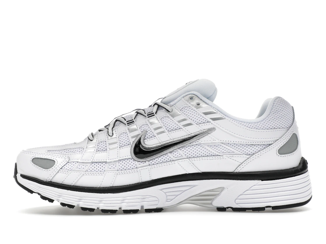 Nike P-6000 White Metallic Silver Black