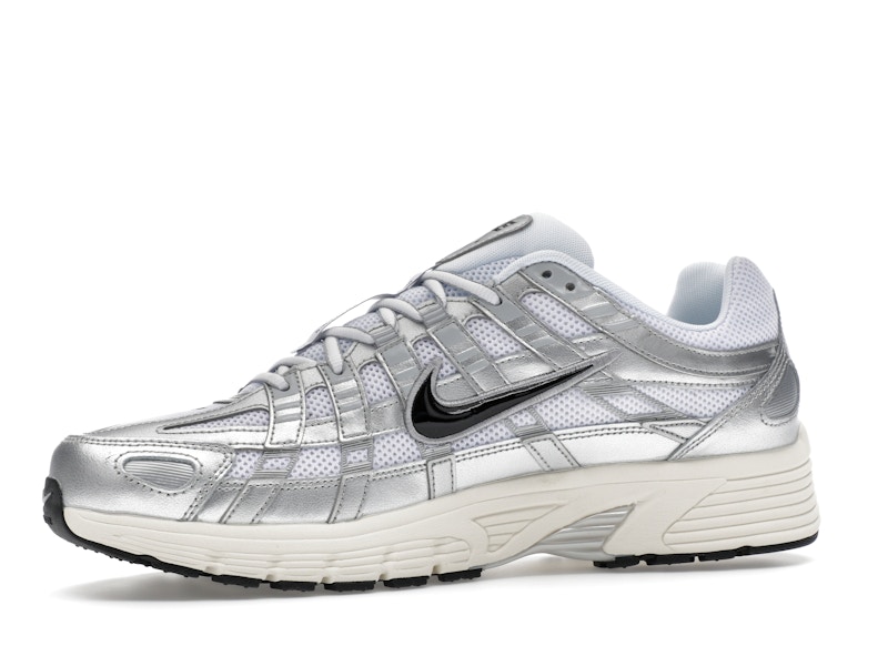 Nike P-6000 White Metallic Silver Flat Silver Black