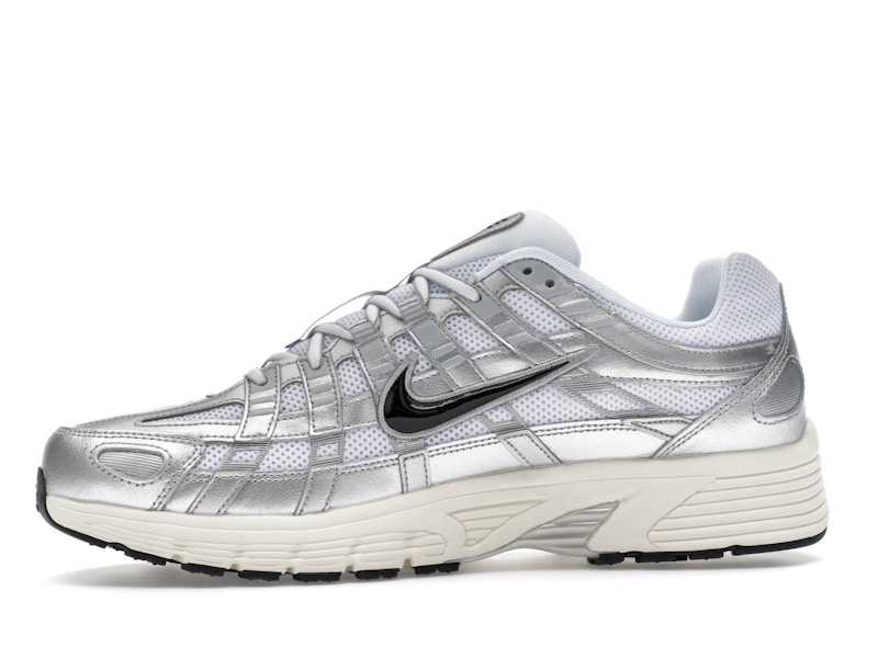 Nike P-6000 White Metallic Silver Flat Silver Black