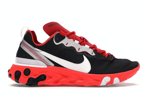 Nike React Element 55 Black White Red Orbit Men's CQ9705-001 US