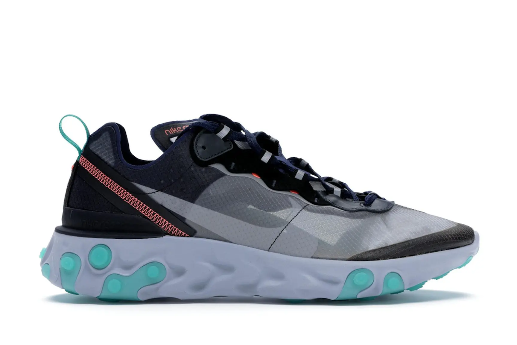 Nike React Element 87 Black Neptune Green Men's - AQ1090-005 - US