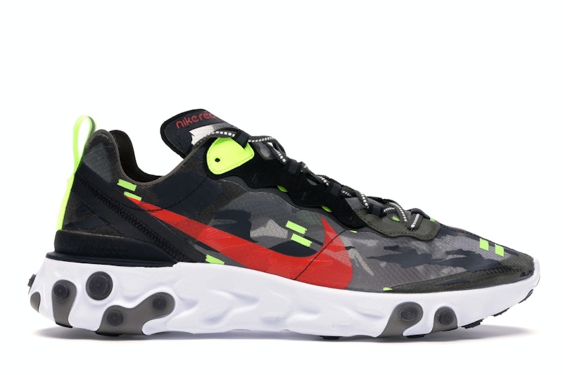 Nike React Element 87 Medium Olive Bright Crimson Men s CJ4988 200 US