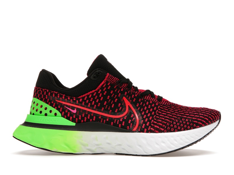 Nike epic react 2024 flyknit black red