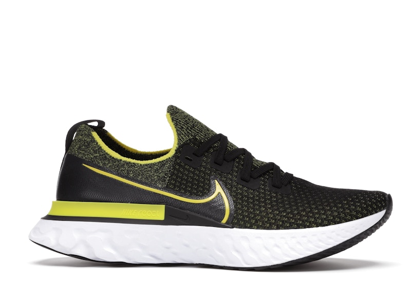 Nike React Infinity Run Flyknit Black Sonic Yellow