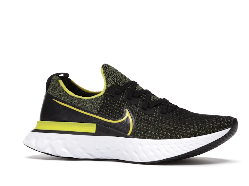 Nike React Infinity Run Flyknit Black Sonic Yellow