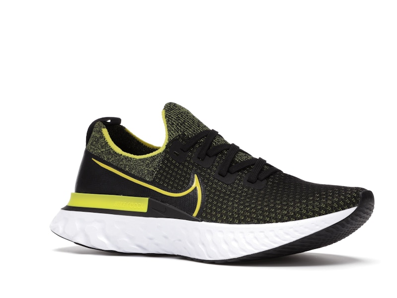 Nike React Infinity Run Flyknit Black Sonic Yellow
