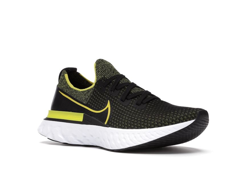 Nike React Infinity Run Flyknit Black Sonic Yellow