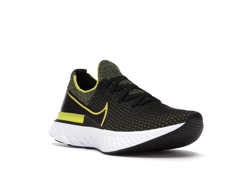 Nike React Infinity Run Flyknit Black Sonic Yellow
