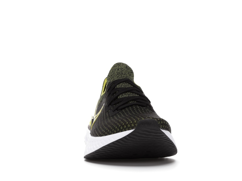 Nike React Infinity Run Flyknit Black Sonic Yellow