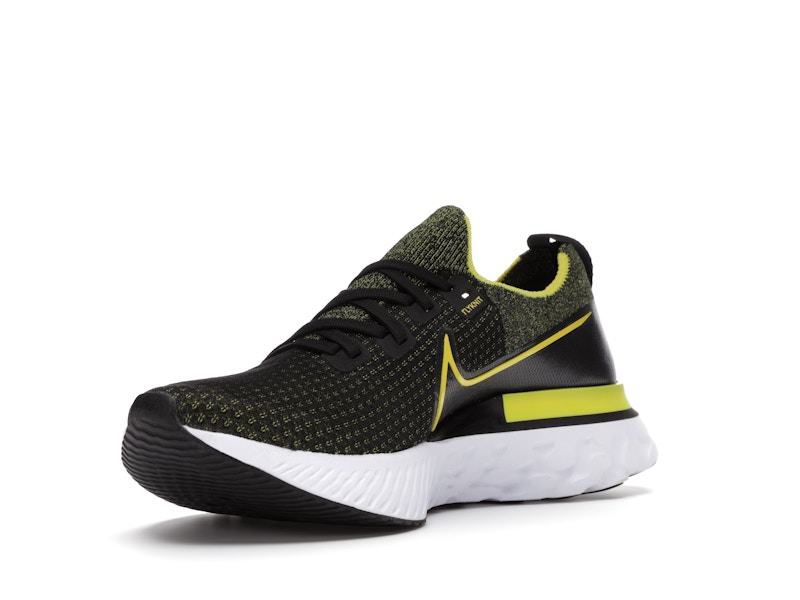 Nike React Infinity Run Flyknit Black Sonic Yellow