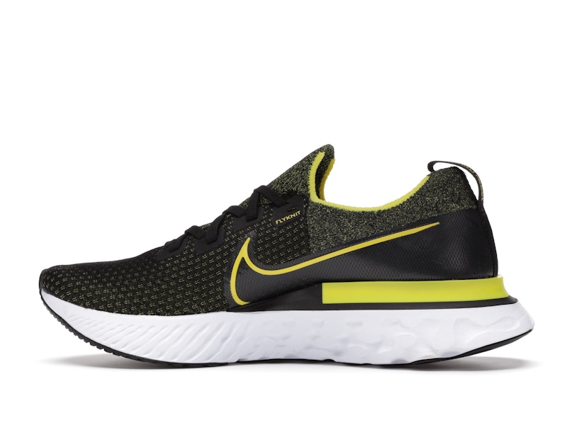Nike React Infinity Run Flyknit Black Sonic Yellow