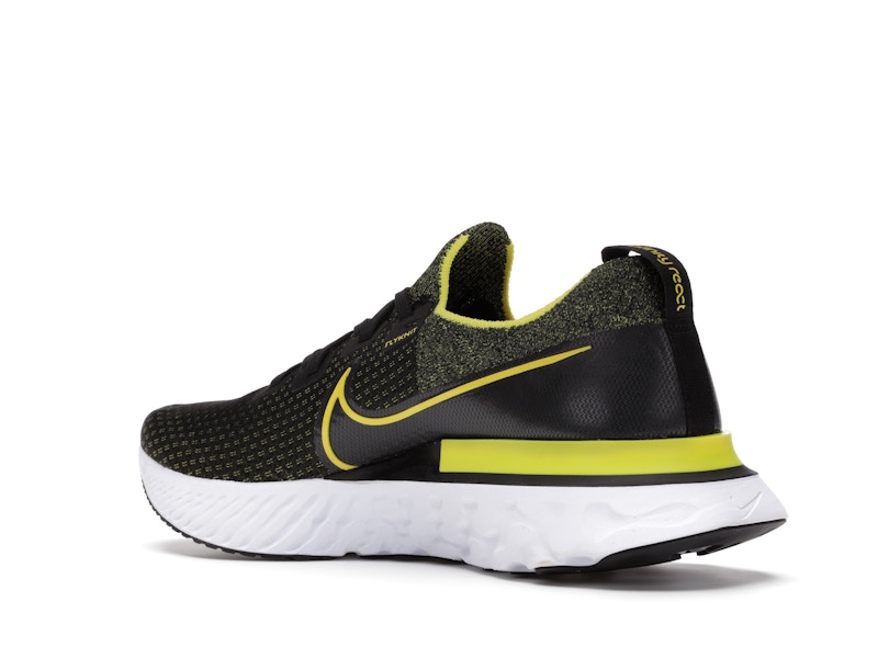 Nike React Infinity Run Flyknit Black Sonic Yellow