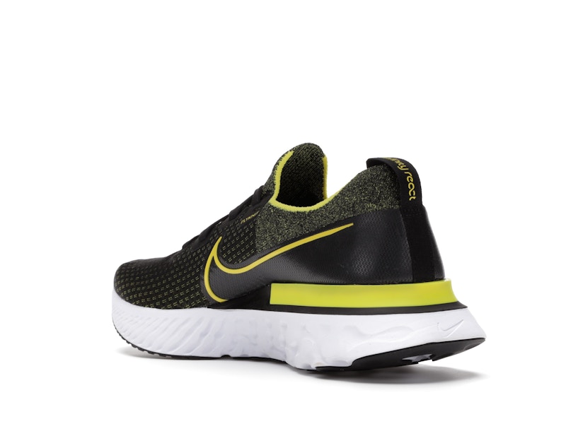 Nike React Infinity Run Flyknit Black Sonic Yellow